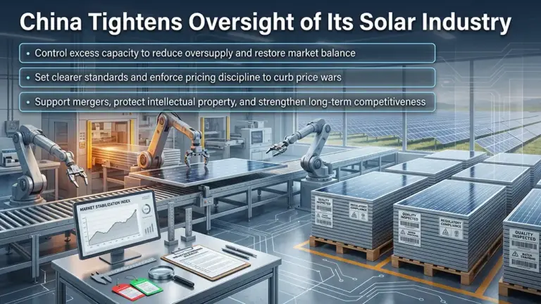 Solar Industry Reforms in China to Restore Market Balance