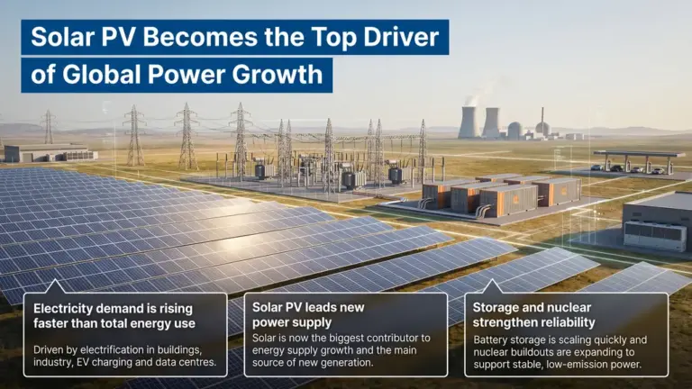 Solar PV Drives Power Generation Growth in 2025, Says IEA