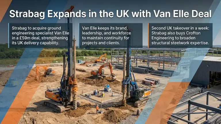 Strabag Expands UK Footprint with £59m Van Elle Acquisition