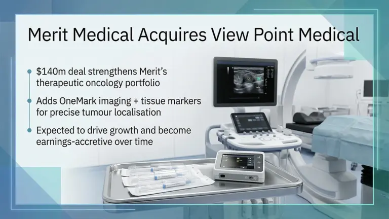 Merit Medical Acquires View Point Medical in $140m Deal