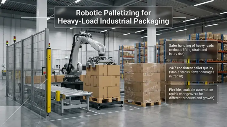 Robotic Palletizing for Heavy Loads in Industrial Packaging
