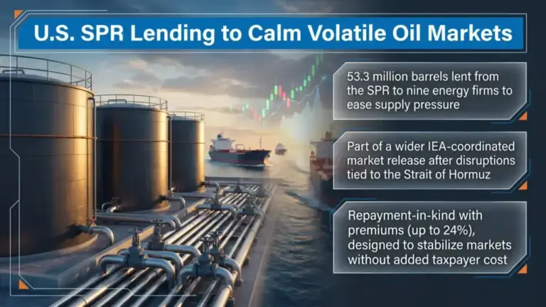 U.S. DOE Confirms Loan of 53.3 Million Barrels to Oil Firms