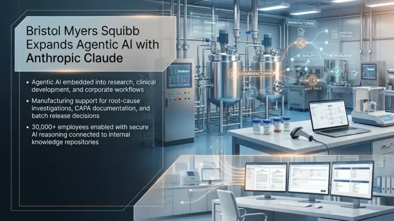 Bristol Myers Squibb Integrates AI to Advance Manufacturing Quality Systems