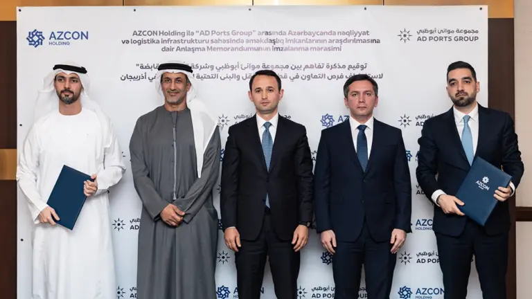 AD Ports Group and AZCON Holding Sign MoU to Explore Collaboration in Transport and Logistics Infrastructure in Azerbaijan