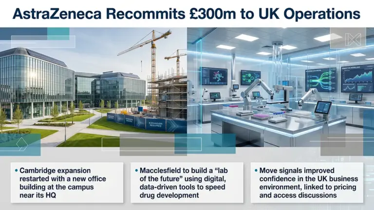 AstraZeneca UK Investment Resumes with £300m Commitment