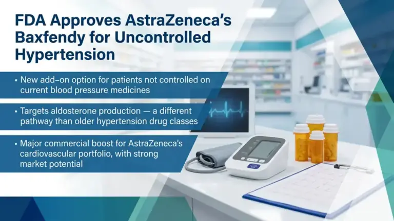 AstraZeneca’s Baxfendy Wins FDA Approval for Uncontrolled Hypertension
