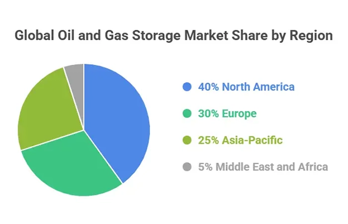 Global Oil and Gas Storage Market Share by Region