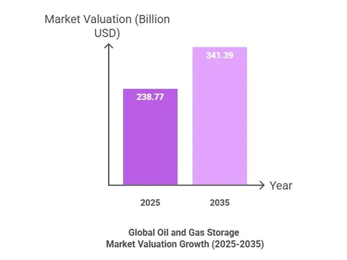 Global Oil and Gas Storage Market Valuation (2025-35)