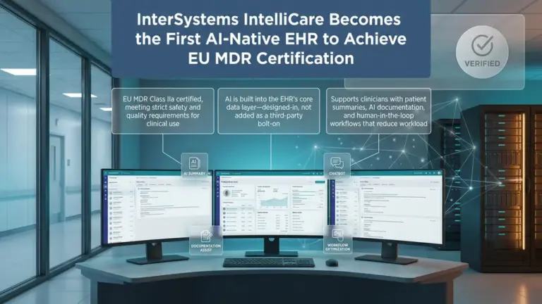 InterSystems IntelliCare Becomes the First AI-Native EHR to Achieve EU Medical Device Regulation Certification