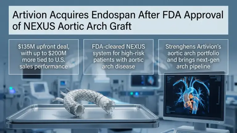 Artivion Acquires Endospan for $135M Following FDA Approval of NEXUS Aortic Graft Stent System
