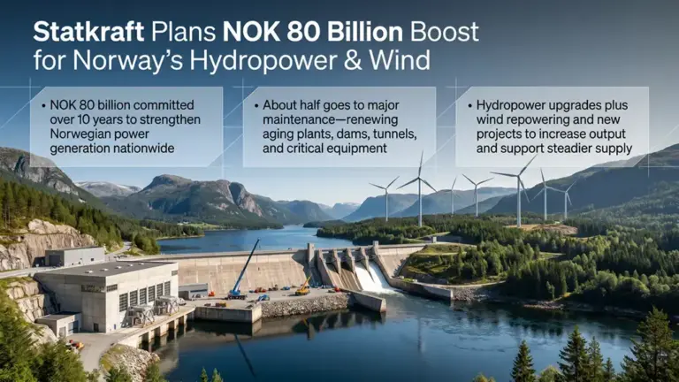 Statkraft Plans NOK 80 Billion Investment in Norwegian Hydropower Over Next Decade