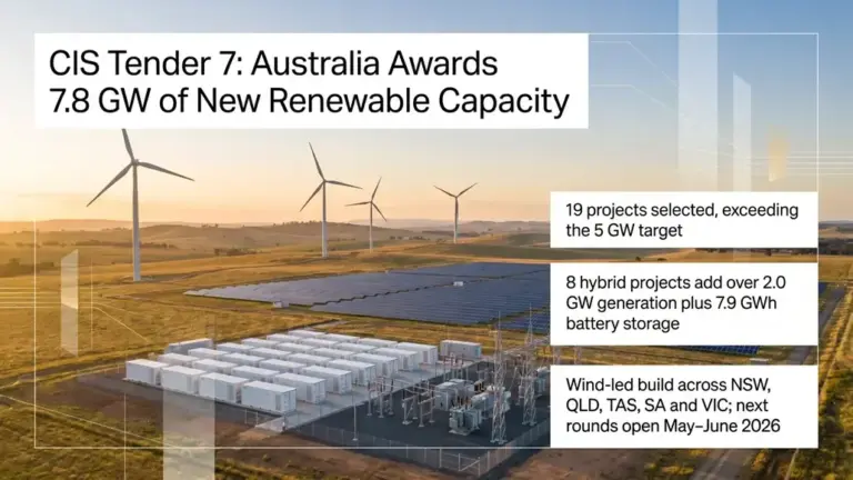 Australia Selects 19 Renewable Energy Projects Under CIS