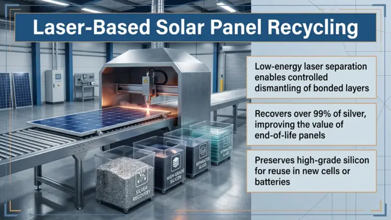TNO Unveils Laser Method to Dismantle and Recycle Solar Panels, Recovering Over 99% of Silver and High-Grade Silicon