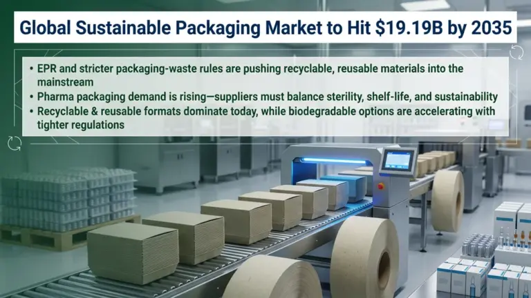 Global Sustainable Packaging Market to Hit $19.19B by 2035