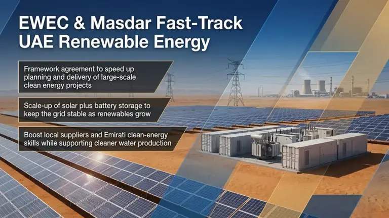 EWEC and Masdar Sign Collaboration Framework Agreement to Accelerate UAE Renewable Energy Goals