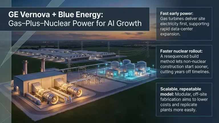 Blue Energy and GE Vernova Plan World’s First Gas-Plus-Nuclear Power Plant in Texas