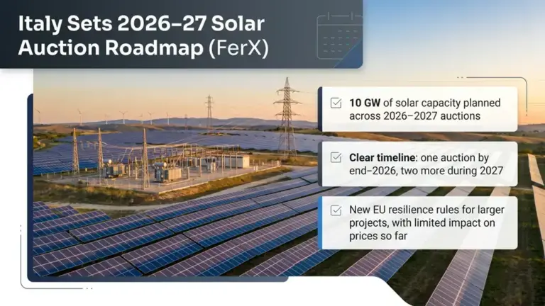 Italy to Allocate 10 GW of Solar Capacity in Renewable Energy Auctions Through 2027