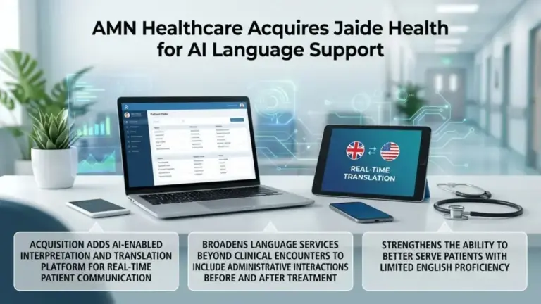 AMN Healthcare Acquires Jaide Health for AI Language Support