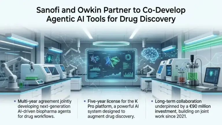 Sanofi and Owkin Partner to Co-Develop Agentic AI Tools for Drug Discovery
