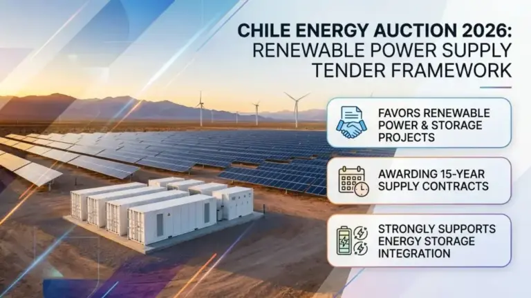 Chile Energy Auction 2026 Sets Renewable Power Supply Terms