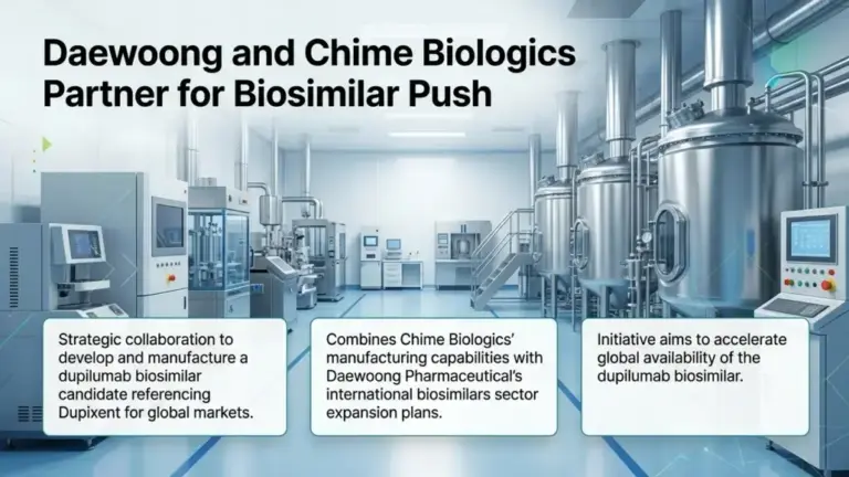 Daewoong and Chime Biologics Partner for Biosimilar Push