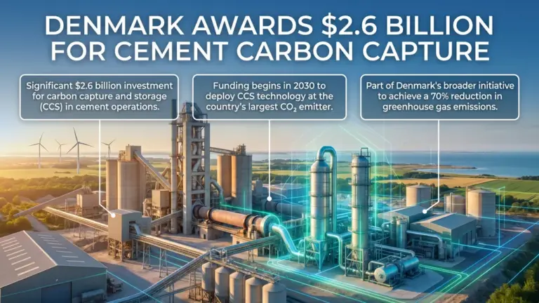 Denmark Awards $2.6 Billion for Cement Carbon Capture