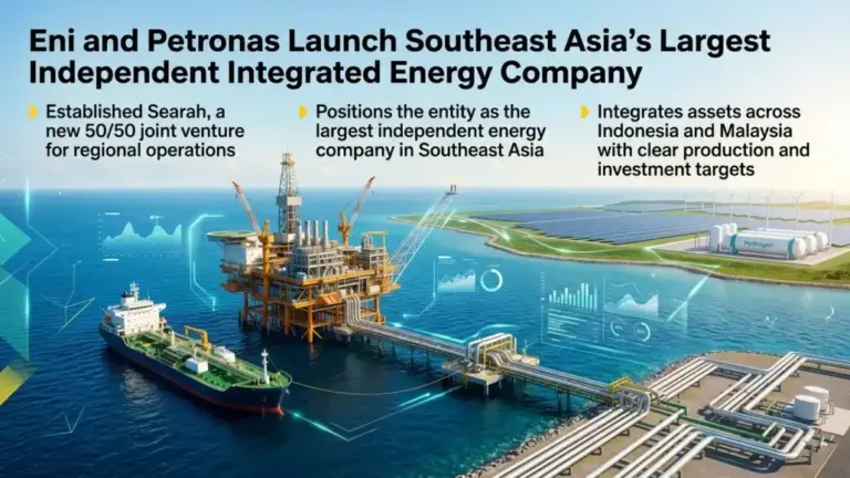 Eni, Petronas Launch Integrated Energy JV in Southeast Asia