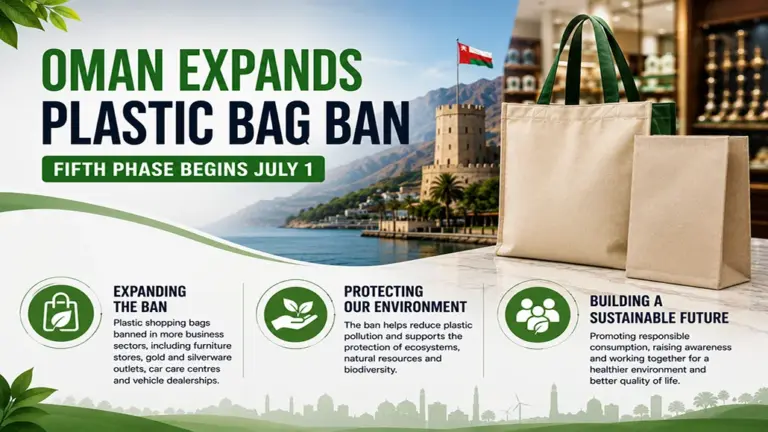 Plastic Bag Ban Expands to New Retail Sectors Across Oman