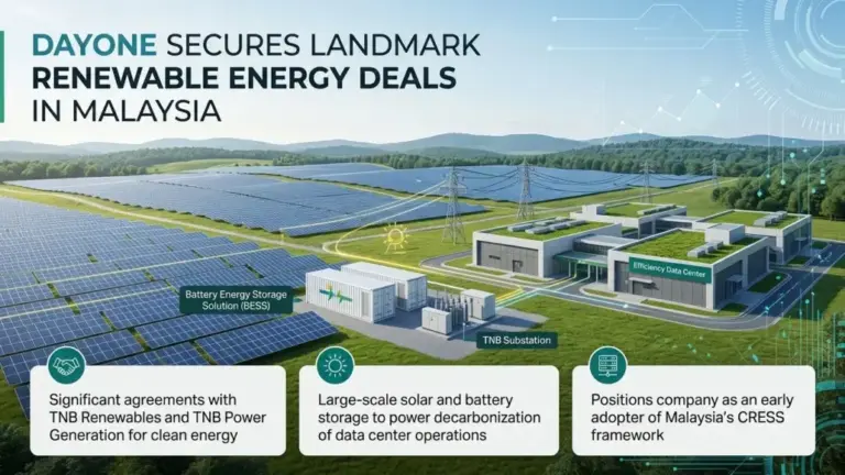 DayOne, TNB Sign Renewable Energy Supply Deals in Malaysia