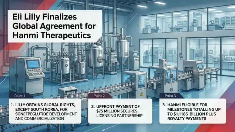 Lilly Signs $1.26bn Sonefpeglutide Licensing Deal with Hanmi