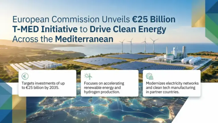 European Commission Unveils €25 Billion T-MED Initiative to Drive Clean Energy Across the Mediterranean