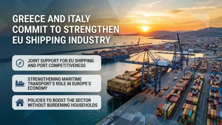 Greece and Italy Commit to Strengthen EU Shipping Industry