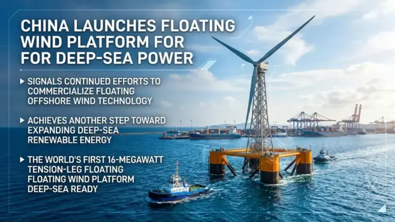 China Launches Floating Wind Platform for Deep-Sea Power