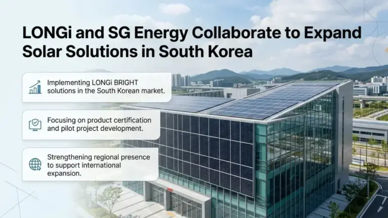 LONGi and SG Energy Collaborate to Expand Solar Solutions in South Korea