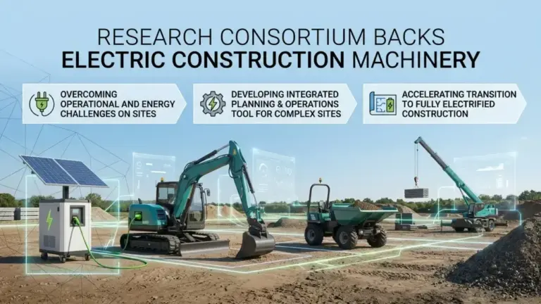 Research Consortium Backs Electric Construction Machinery