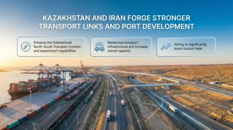 Kazakhstan, Iran Pledge to Boost Transport Corridor, Ports