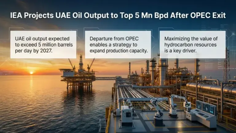 IEA Projects UAE Oil Output to Top 5 Mn Bpd After OPEC Exit