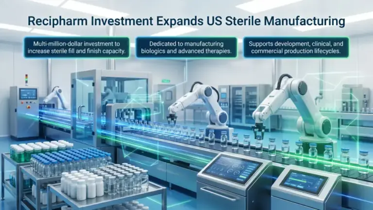 Recipharm Investment Expands US Sterile Manufacturing
