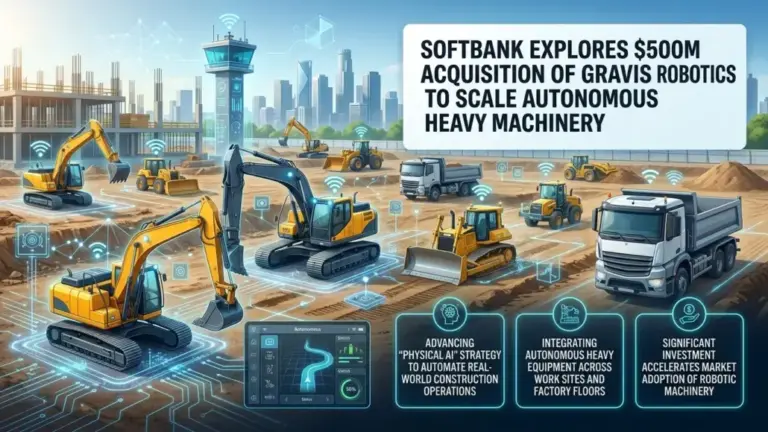 SoftBank Explores $500M Acquisition of Gravis Robotics to Scale Autonomous Heavy Machinery