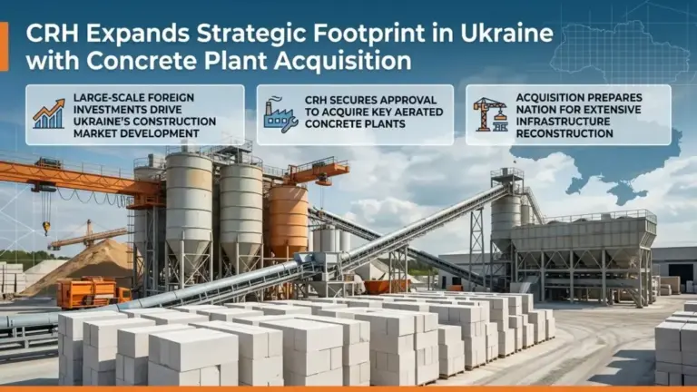 CRH Expands Strategic Footprint in Ukraine with Concrete Plant Acquisition