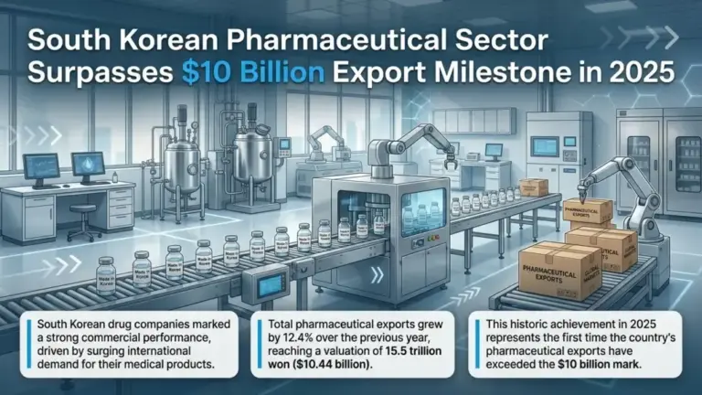 South Korean Drug Exports Top $10 Billion for First Time