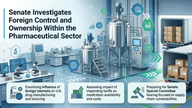 Senate Investigates Foreign Control and Ownership within the Pharmaceutical Sector