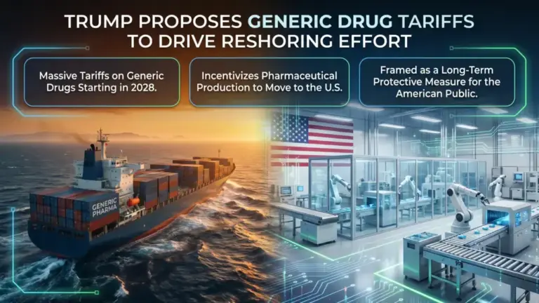 Trump Proposes Generic Drug Tariffs to Drive Reshoring Effort