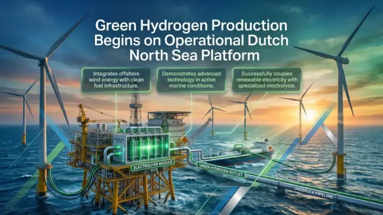 Green Hydrogen Production Begins on Operational Dutch North Sea Platform