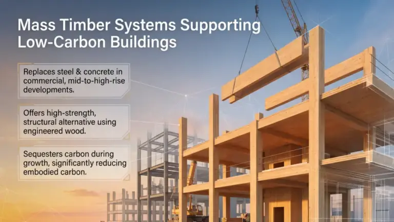 Mass Timber Systems Supporting Low-Carbon Buildings