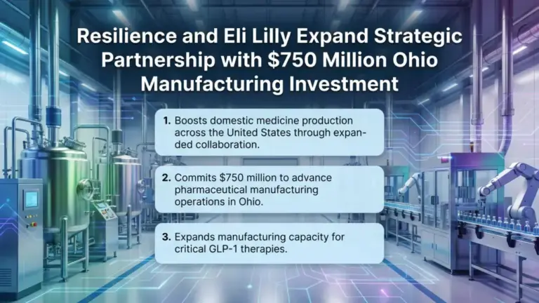 Resilience and Eli Lilly Expand Strategic Partnership with $750 Million Ohio Manufacturing Investment