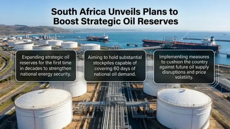 South Africa Unveils Plans to Boost Strategic Oil Reserves