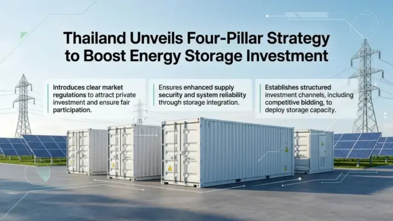 Thailand Unveils Four-Pillar Strategy to Boost Energy Storage Investment
