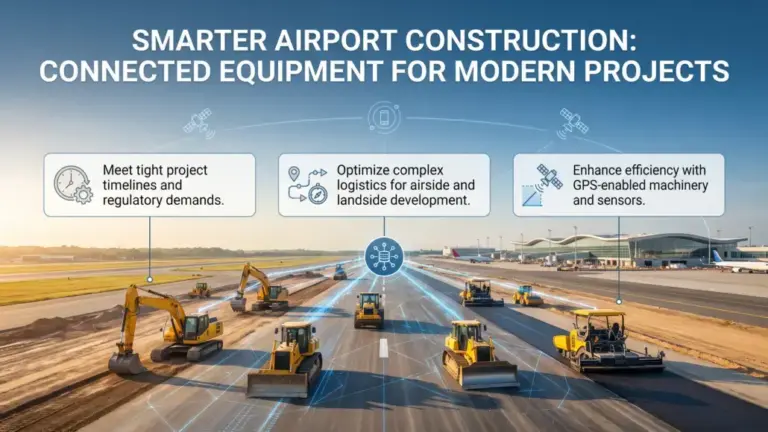 Connected Construction Equipment Improving Airport Project Productivity