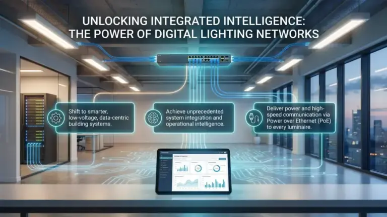 Digital Lighting Networks Supporting Integrated Building Management